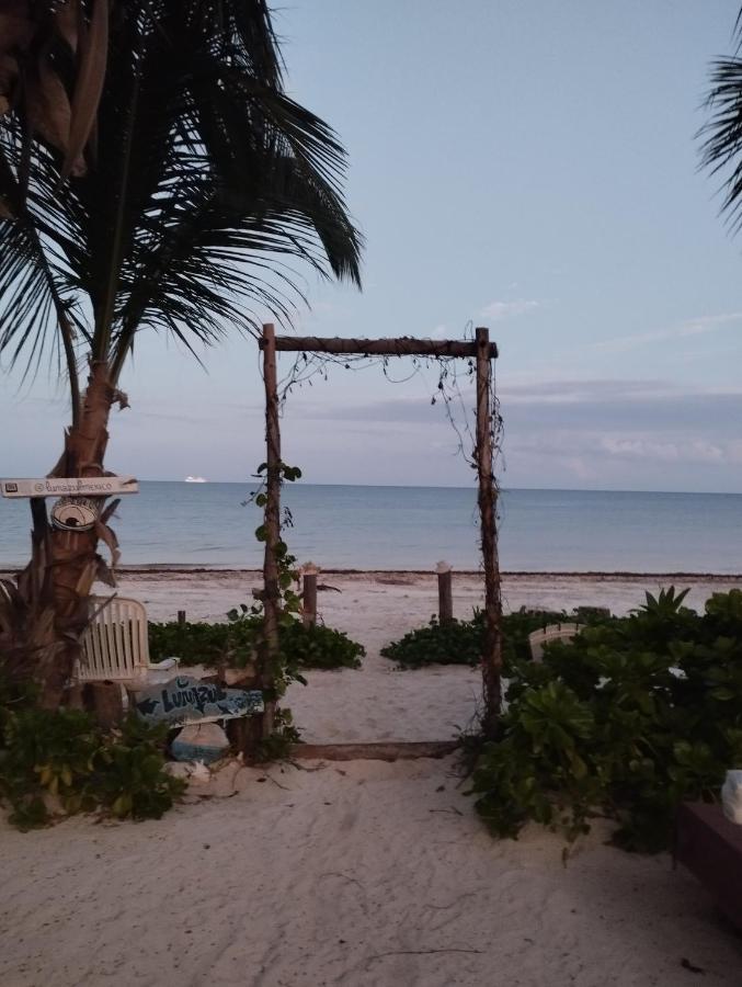 Lunazul Eco-Cabana Frente Al Mar Mahahual Ngoại thất bức ảnh