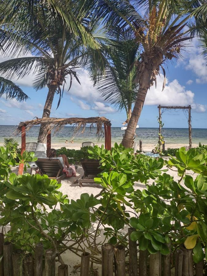 Lunazul Eco-Cabana Frente Al Mar Mahahual Ngoại thất bức ảnh