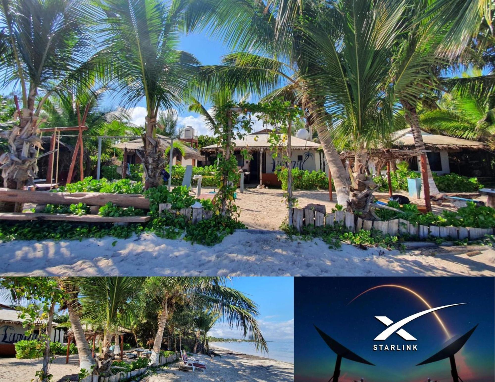 Lunazul Eco-Cabana Frente Al Mar Mahahual Ngoại thất bức ảnh
