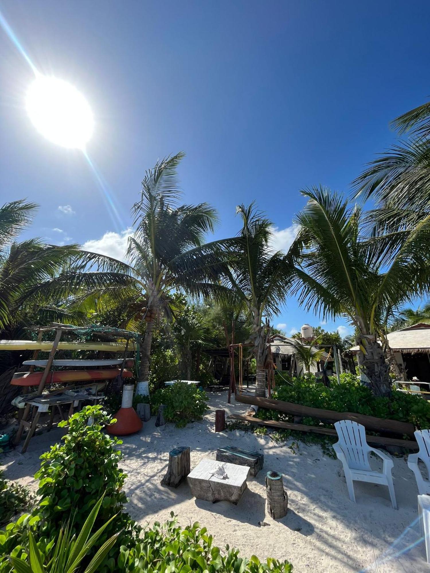 Lunazul Eco-Cabana Frente Al Mar Mahahual Ngoại thất bức ảnh